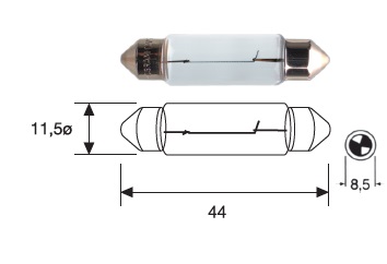 009461200000 - LAMP.TUB.12V 10W LARGA
